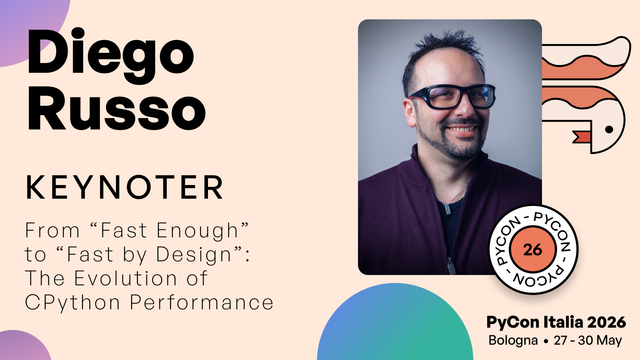 Diego Russo keynoter at PyCon Italia 2026