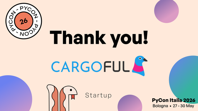Cargoful as a Startup Sponsor of #PyConIT2026