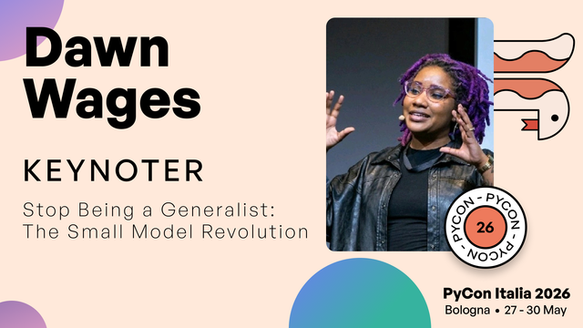 Dawn Wages is keynoting #PyConIT2026!