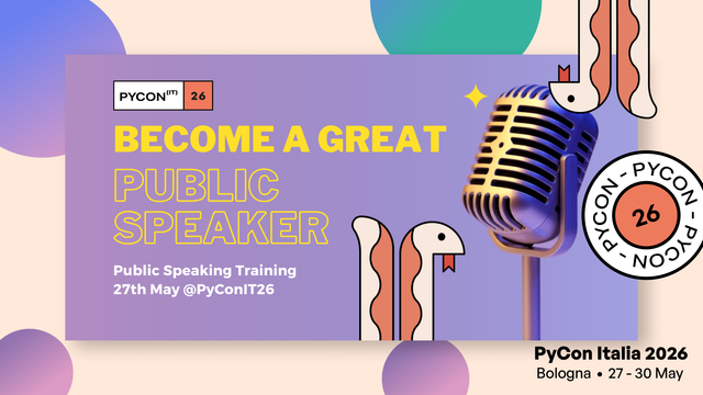 Public Speaking Training @ PyConIT 2026