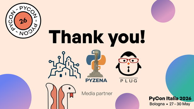 Media partners supporting #PyConIT2026