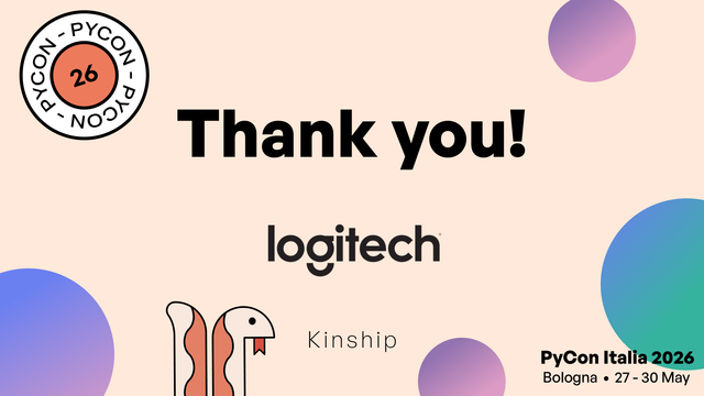 ⌨️ Big news — Logitech is a Kinship Sponsor of PyCon Italia 2026! 🐍